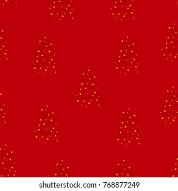 Pattern with Christmas trees