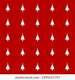 pattern with Christmas trees in a simple and minimalist style 