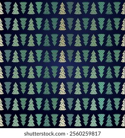 Pattern with Christmass tree - stock illustration