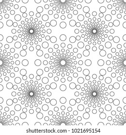 Pattern circle black flower vector illustration