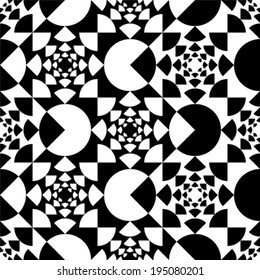 Pattern with circle black and white