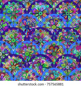 Pattern with circle kaleidoscope details