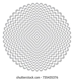 Pattern in circle shape. Abstract design element. 