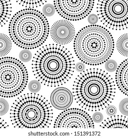 Pattern - Circles & dots - black & white