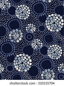 Pattern - Circles & dots - black & white