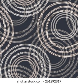 Pattern of circles in dotted line, vector background.