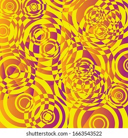 circulares de patrones formas geométricas ilustración vectorial brillante color jugoso fondo