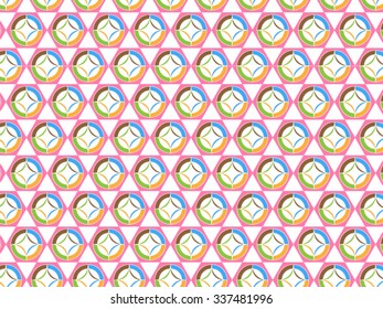 pattern. circles and hexagonal background