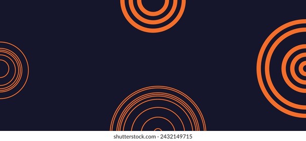 Pattern Circles Lines. 3d Background Geometric Vibrate Lines in Orange Color. Abstract Echoes Energetic Texture for Advertising, Web, Social Media, Poster, Banner, Cover. Vector illustration.