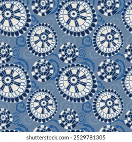 The pattern with circles is made in the form of cute spots and balls. A cheerful pattern for textiles.