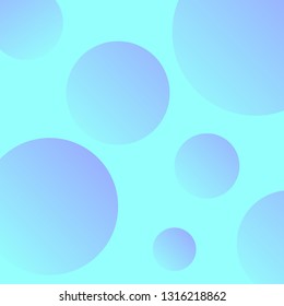 Pattern with circles on blue background