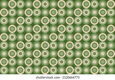 Pattern circles in shades green. Vector design. Seamless vector pattern.