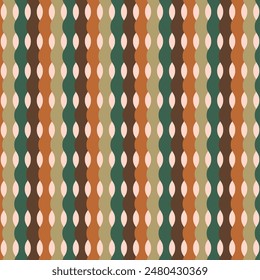A pattern of circles and squares in various colors. The pattern is made up of different shades of brown, green, and pink. The colors are arranged in a way that creates a sense of movement and energy