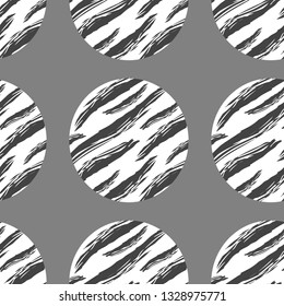 Pattern of circles with texture skins Zebra. Eps10