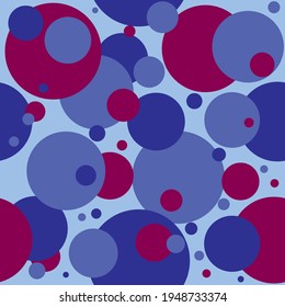 Pattern circles three colors on a light background for bed linen, wallpaper, graphics, notebook cover