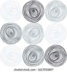 Pattern with circles. Vector repeating texture. Fashion graphic. Background design. Modern stylish ornament. Template for print, textile, wrapping and decoration.