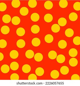 pattern with circles yellow circl, red