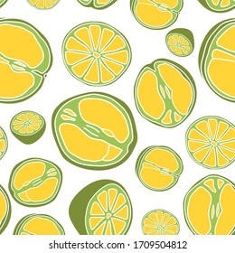 pattern citrico lemon lime repeat print