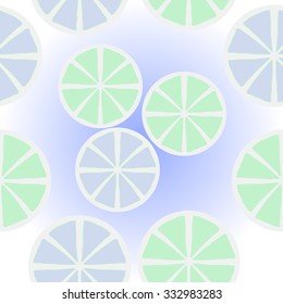 Pattern  of citrus motif, spots, circles . Hand drawn.