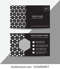 Pattern, Clean style modern business card template