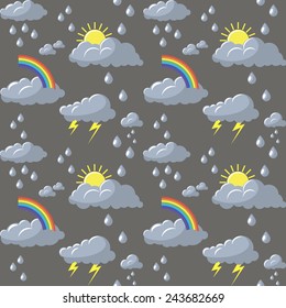 Pattern with clouds. Vector