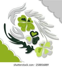 Pattern of clover. Vector background for St. Patrick's Day.