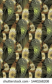 Pattern of cobra. Suitable for fabric, wrapping paper and the like. Vector illustration