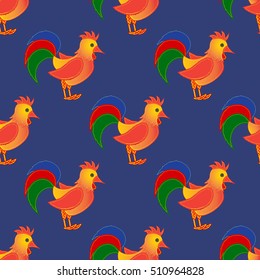 pattern with cocks