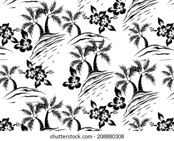 Pattern coconut palm trees.
