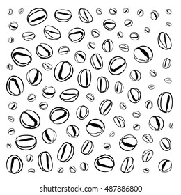 Pattern with coffee beans