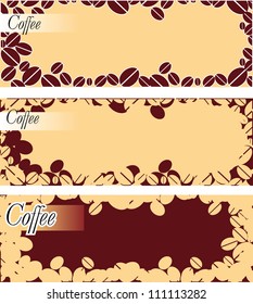 pattern of coffee beans, flowers, plants, vector illustration