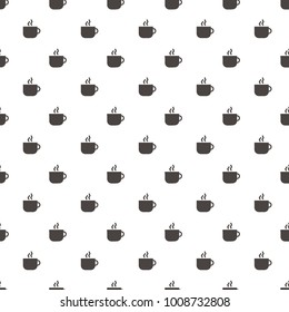 Pattern coffee cup Abstract Geometric Wallpaper Vector illustration. background. black and white. on white background. icon