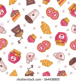 Pattern Coffee and sweet food