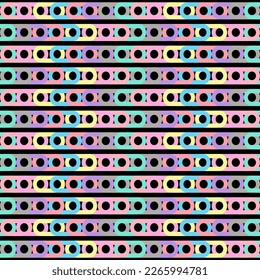 Pattern collection chain background. Small pastel circle continuously design.