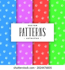 Colección de patrones. Papel de la pared de Vektor. Decoración.