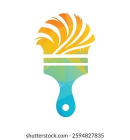 Pattern Color Brush Paint Logo Vector Illustration