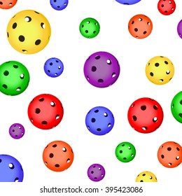 The pattern of color floorball balls