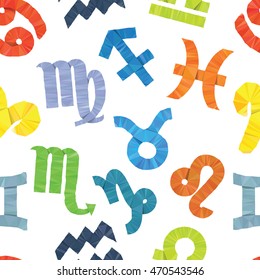 Pattern color geometric polygon zodiac. horoscope vector illustration