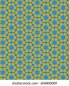 Pattern with a color grid and a blue outline