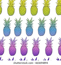 pattern with color pineapple.
