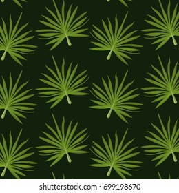 pattern color set decorative of palm irregular green leaves