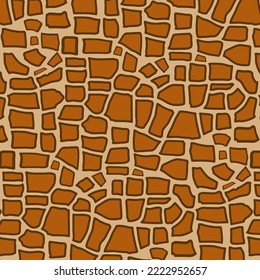 Pattern with the color of the skin of a giraffe.Vector seamless pattern with giraffe skin color on a colored background.