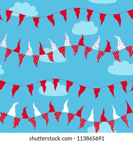 The pattern with color small flags