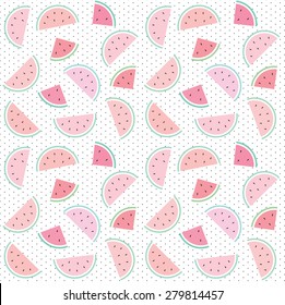 Pattern color watermelon seed white background wallpaper black dot