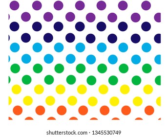 pattern of colored balls on a white background
