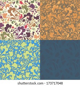 pattern of colored curls. excellent floral background