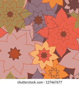 pattern of colored flowers of autumn