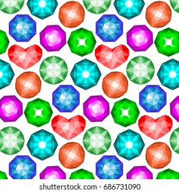 Pattern of colored gemstones.