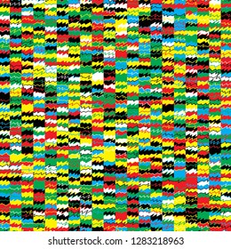 pattern with colored geometric forms