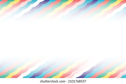 Pattern of colored lines with a white copyspace. Suitable for greeting card, cover, poster, pamphlet, and other publication.